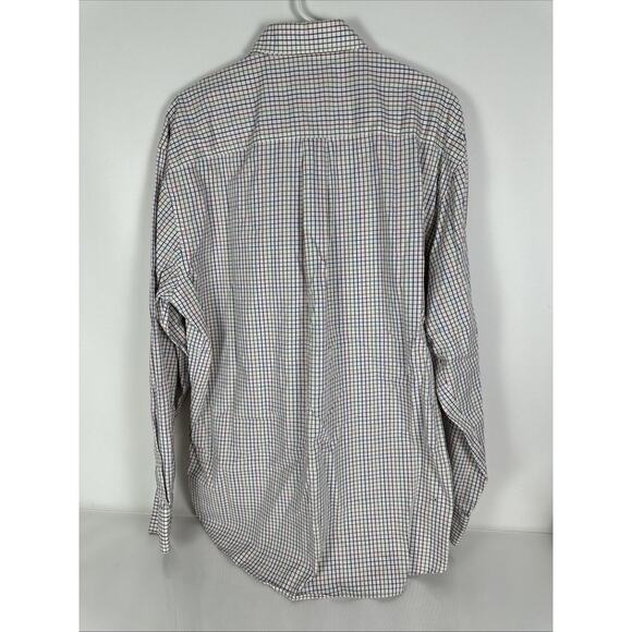 Alan Flusser Multicolor Plaid Long Sleeve Button Up 100% Cotton Size XL - Picture 4 of 10